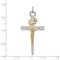 Sterling Silver Gold Plated Crucifix Pendant Jewerly 83.8mm x 41.3mm